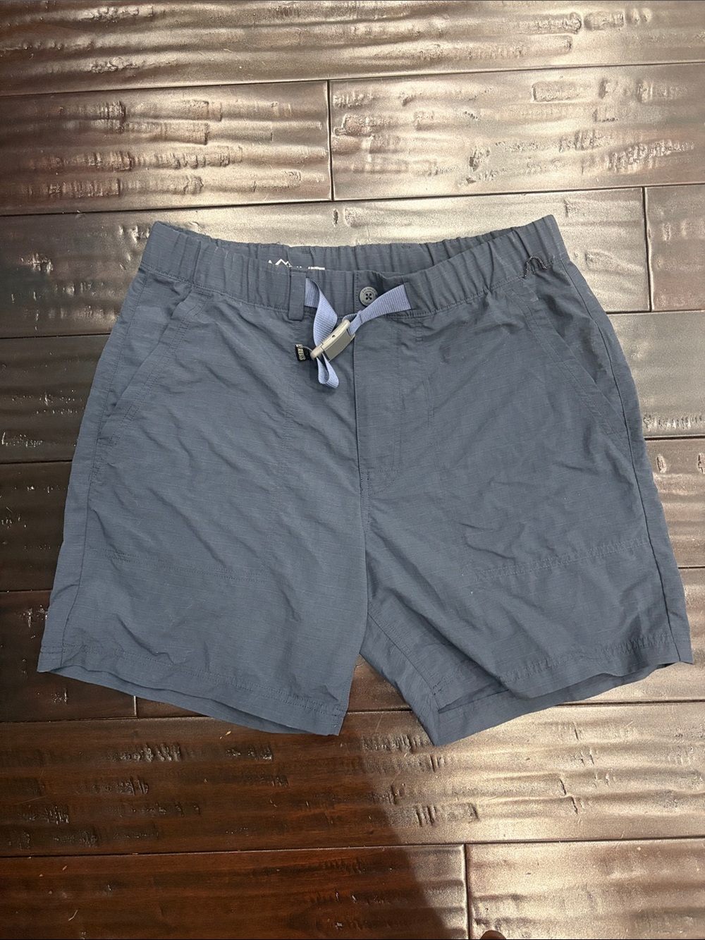 Men's Slate Blue Hybrid Shorts with Elastic Drawcord and Pockets